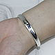 Order Geometry Bracelet Black Enamel Silver 925 SER0052. Sunny Silver. Livemaster. . Cuff bracelet Фото №3