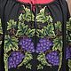 Order Women's embroidered blouse 'Grape blue' LR4-293. babushkin-komod. Livemaster. . Blouses Фото №3