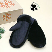 Аксессуары handmade. Livemaster - original item Mink mittens mittens for lovely ladies. Black.. Handmade.