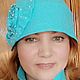 Women's felt hat Cloche blue. Hats1. Fashion workshop madam YLora. Online shopping on My Livemaster.  Фото №2