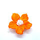 Lampwork orange flower bead. Beads1. Ata-glass. Online shopping on My Livemaster.  Фото №2