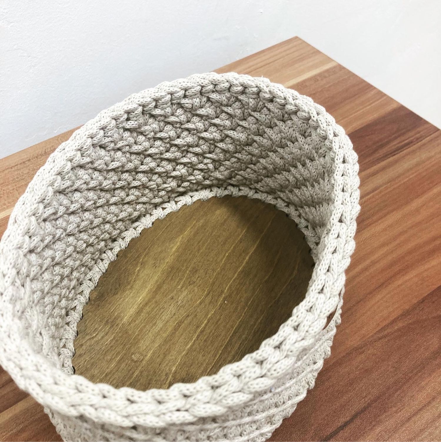Корзиночка вязаная из хлопкового шнура в интернет-магазине Ярмарка ...