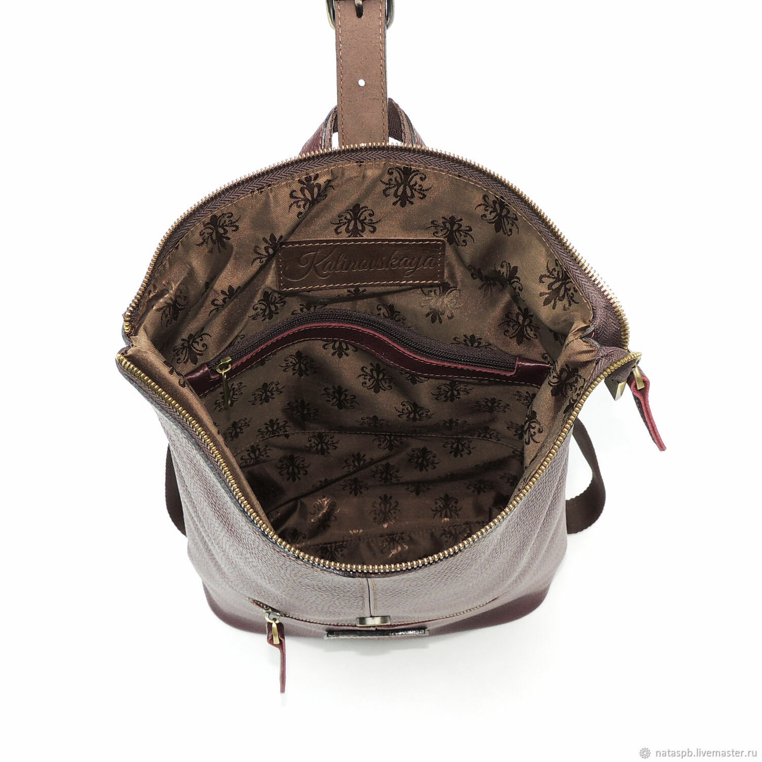 Рюкзаки: Сумка-рюкзак кожаная женская бордовая Юнона в интернет ...