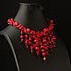 Necklace with coral ' Flamenco', Necklace, Sarov,  Фото №1