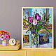 Framed painting with potala flowers tulips in oil. Pictures. Svetlana Samsonova. Online shopping on My Livemaster.  Фото №2