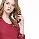 Романтичная вишневая блузка в стиле бохо их 100% льна. Блузки. LINEN & SILVER ( ЛЕН и СЕРЕБРО ). Ярмарка Мастеров.  Фото №4