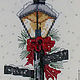 Cross stitch Christmas streetlight. Panels. FavoriteStitch. Online shopping on My Livemaster.  Фото №2