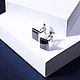  Запонки с гравировкой «Инфант», чёрные с серебром. Запонки. Giftmeshop. Ярмарка Мастеров.  Фото №4