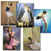 Картины и панно handmade. Livemaster - original item Ballet and dancing Set of prints for girls 13h18. Handmade.