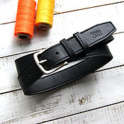 Аксессуары handmade. Livemaster - original item Genuine leather belt with Italian buckle. Handmade.