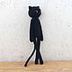 Knitted toy long-legged cat. Stuffed Toys. Amigurushka. My Livemaster. Фото №6