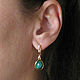 Order Malachite earrings, malachite earrings, green stone earrings. Irina Moro. Livemaster. . Earrings Фото №3