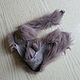 Finnish Arctic Fox flap light gray with pink/natural fur. Fur. Warm gift. Online shopping on My Livemaster.  Фото №2
