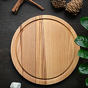 Посуда handmade. Livemaster - original item Round board made of solid beech. Handmade.