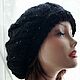 Voluminous beret Leaves black with mohair. Berets. Little pleasures for every day. My Livemaster. Фото №4