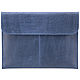 Document folder 'Linda' (blue). Folder. Russian leather Guild. My Livemaster. Фото №6