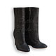 Boots Python skin. Fashionable boots from Python. Boots wedge. Women's boots from Python. Beautiful Economie boots zipper. Womens shoes from Python. Women's wedge boots. Python.
