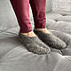 Order  knitted downy sneakers, gray ( 328). Shawl  handmade  goat fluff. Livemaster. . Socks Фото №3