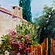 Picture of the Mediterranean landscape. Streets Belapais. Cyprus. Decorated. Pictures. Paint with Love (lotmarket). My Livemaster. Фото №4