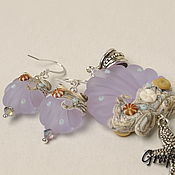 Украшения handmade. Livemaster - original item Sea lilac pendant and earrings. Handmade.
