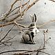 "Кролик с бантиком" - брошь. Брошь-булавка. SHAR-LIN - скульптурная миниатюра. Ярмарка Мастеров.  Фото №5