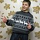 Hombres suéter de los Ciervos. Sweaters and jumpers. Knitted Things For All (matronka). Ярмарка Мастеров.  Фото №4