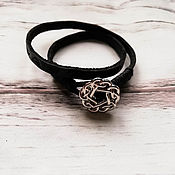 Украшения handmade. Livemaster - original item Thin bracelet winding from leather Knot. Handmade.