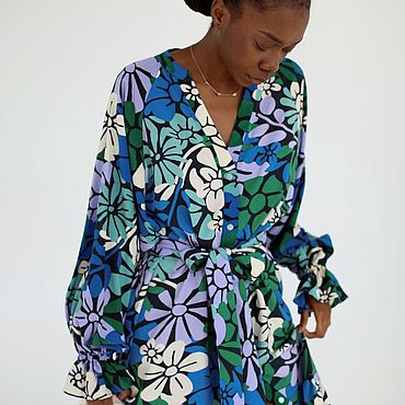 Одежда ручной работы. Ярмарка Мастеров - ручная работа «Weekend Dress» из поплина. Handmade.