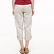 100% linen Capri pants. Vintage trousers. LINEN & SILVER ( LEN i SEREBRO ). Ярмарка Мастеров.  Фото №6