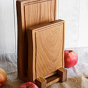 Посуда handmade. Livemaster - original item Set of oak boards (medium small). Handmade.