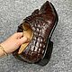 Мужские туфли, из натуральной рельефной части кожи крокодила. Туфли. МАСТЕРСКАЯ ЭКЗОТИКИ SHOES&BAGS. Ярмарка Мастеров.  Фото №4