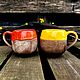 Огненная пара кружек для чая и кофе ,керамика ручной работы. Кружки и чашки. LAMA - Красивая посуда. Ярмарка Мастеров.  Фото №4