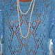 tunic: Openwork dress knitted with knitting needles. Tunics. In the rhythm of time. Knitting.. My Livemaster. Фото №5