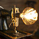 Старинная швейная машина с лампой Эдисона. Настенные светильники. Мастерская Юлии Солнцевой. Ярмарка Мастеров.  Фото №4