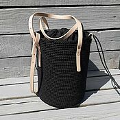 Сумки и аксессуары handmade. Livemaster - original item Women`s Bag - bag/ bucket made of jute. Handmade.