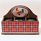 Короб для чайных пакетиков "Шотландский петух". Houses. decoupage history. My Livemaster. Фото №4