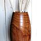  Ваза из дерева для сухоцветов. Высокая деревянная ваза. Вазы. Balahome. Ярмарка Мастеров.  Фото №5