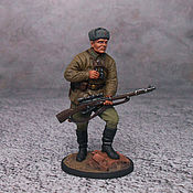 Оловянная миниатюра 54 мм Рядовой Стрелковых частей Красной Армии