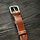 Belt classic handmade leather 30 mm-Red. Straps. odalgoods (odalgoods). Online shopping on My Livemaster.  Фото №2
