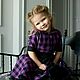 Shirt dress for girls ' Lavender cage'. Dresses. Alexandra Maiskaya. Online shopping on My Livemaster.  Фото №2