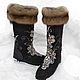 Boots ' Beauty Of Siberia'. Felt boots. wool gifts. My Livemaster. Фото №5