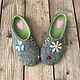 Felted Slippers womens 'Summer meadow' 38p, Slippers, Moscow,  Фото №1