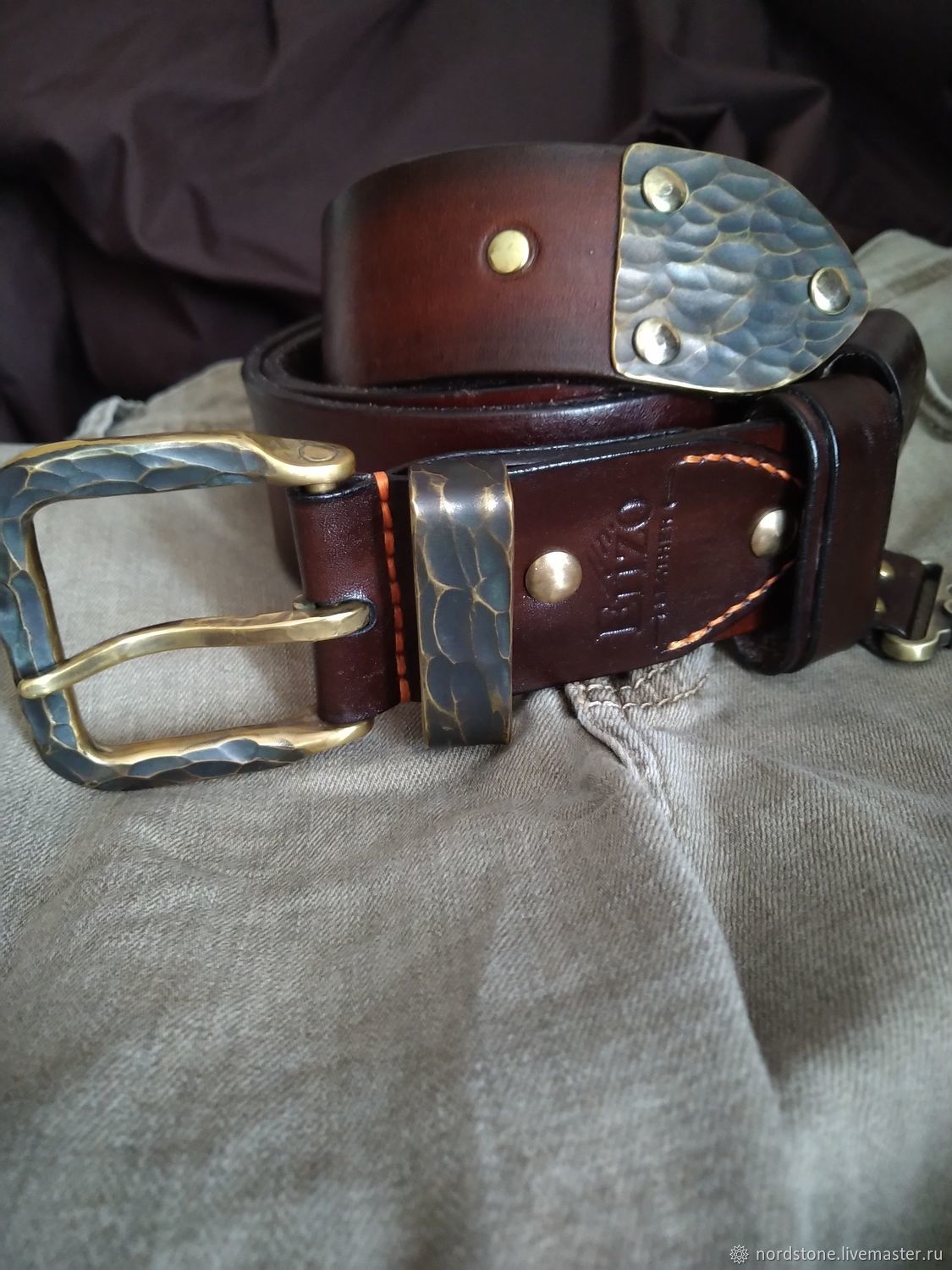 РЕМЕНЬ МУЖСКОЙ ШИРОКИЙ. Под джинсы. Кованая пряжка в интернет-магазине ...