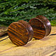 Плаги из дерева зебрано. Пирсинг. Wooden Wish. Интернет-магазин Ярмарка Мастеров.  Фото №2