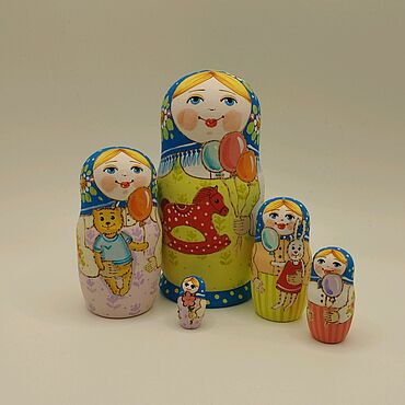 Русский стиль ручной работы. Ярмарка Мастеров - ручная работа Матрешка 5 мест. Handmade.