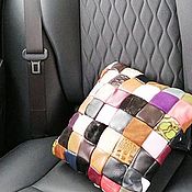 Для дома и интерьера handmade. Livemaster - original item Leather Pillow for Home and Car For Sofa For Children Color. Handmade.