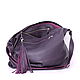 Crossbody bag Purple leather Crossbody Bag with a tassel. Crossbody bag. BagsByKaterinaKlestova (kklestova). Online shopping on My Livemaster.  Фото №2