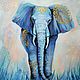 Картина интерьерная "Синий слон" 50*60. Картины. ArtMila. Интернет-магазин Ярмарка Мастеров.  Фото №2