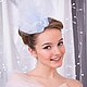 Свадебная шляпа "Саманта". Шляпа для невесты. Вуалетка, Veil hat, Moscow,  Фото №1