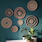 Для дома и интерьера handmade. Livemaster - original item Wicker plates panels on the wall. Handmade.